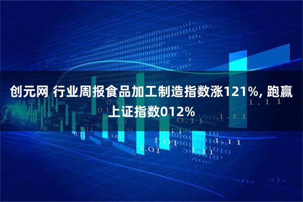 创元网 行业周报食品加工制造指数涨121%, 跑赢上证指数012%